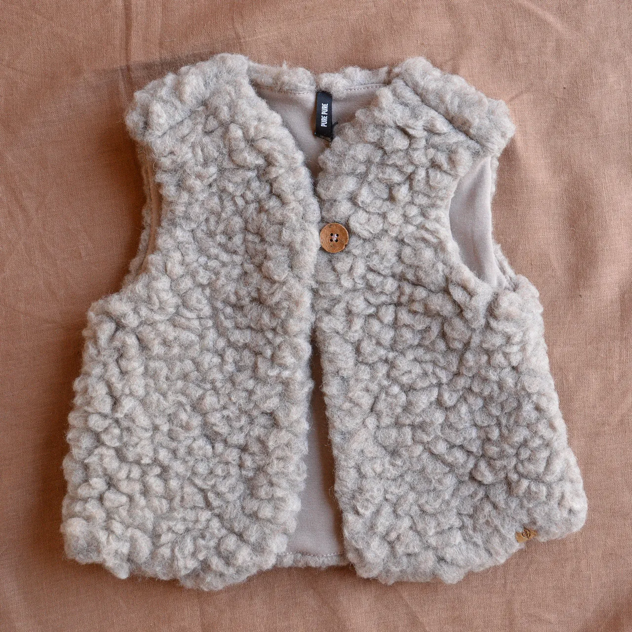 Plush Vest - Wool/Tencel Teddy (1-6y)