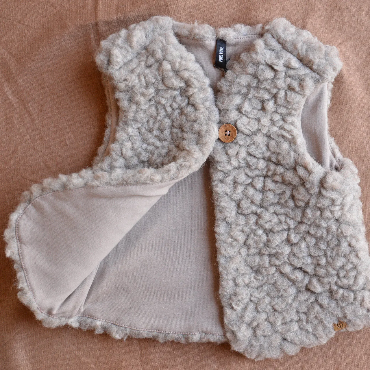 Plush Vest - Wool/Tencel Teddy (1-6y)