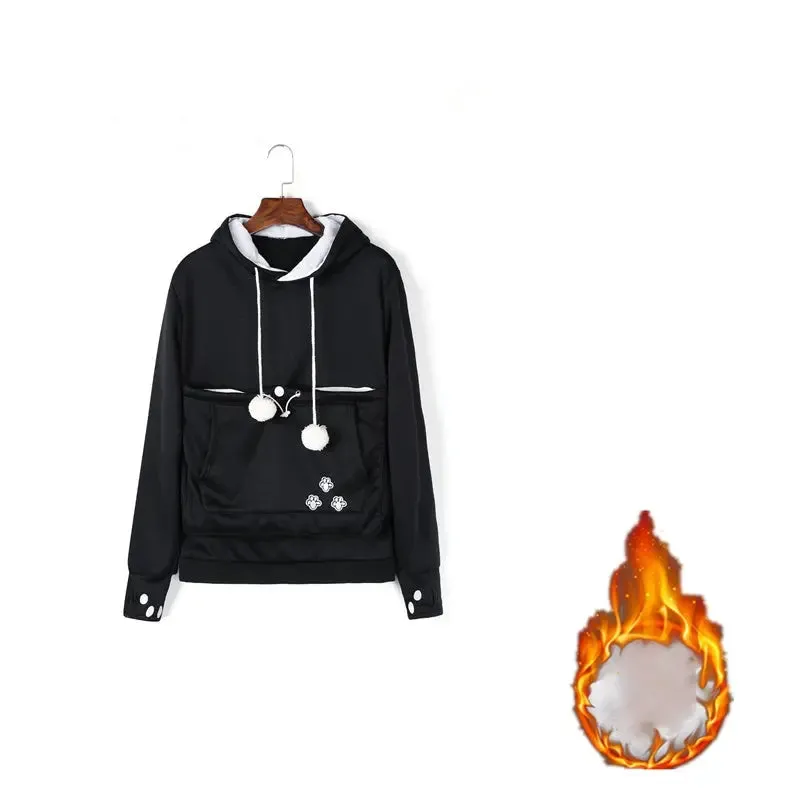 pullover sweatshirts Cute Hoodies Pullover Sweatshirts With Pet Pocket For Cat Clothes Winter Women