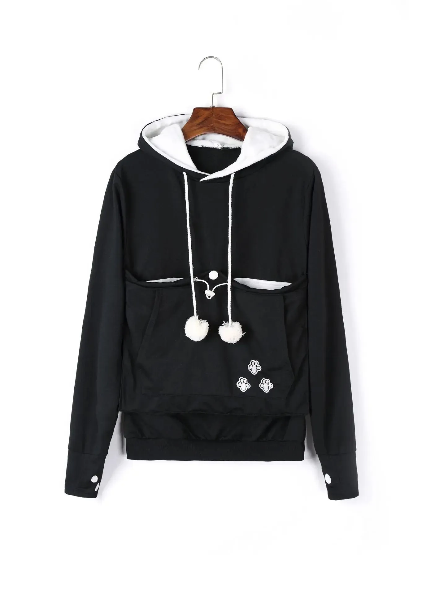 pullover sweatshirts Cute Hoodies Pullover Sweatshirts With Pet Pocket For Cat Clothes Winter Women