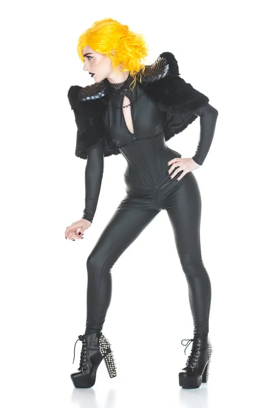 PVC Catsuit with a Collar