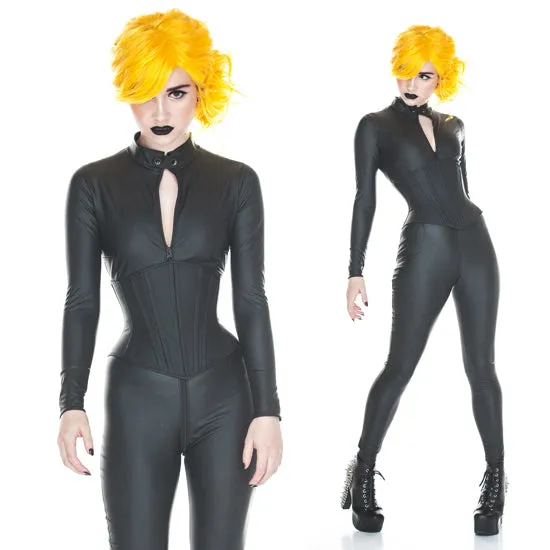 PVC Catsuit with a Collar