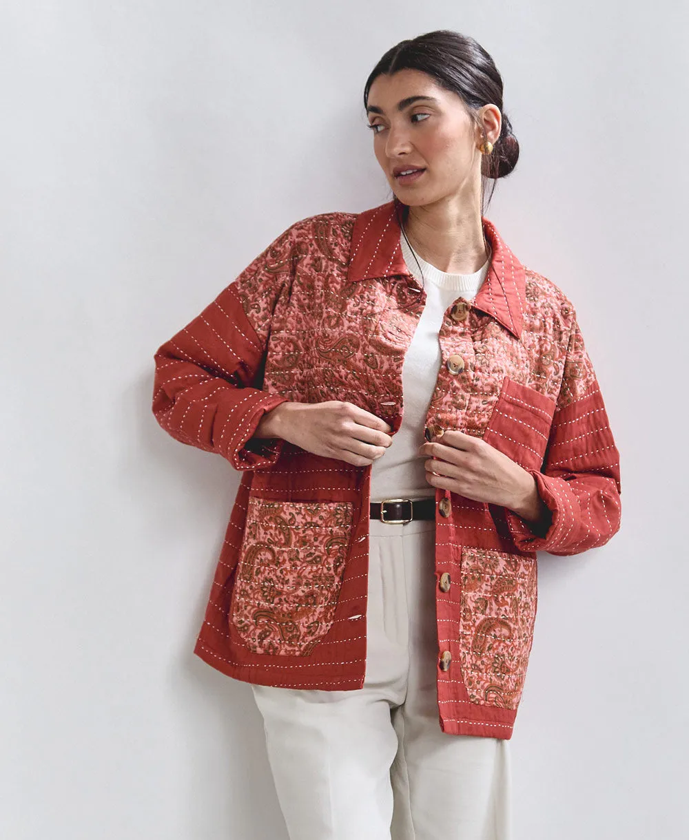 Quilted Chore Jacket - Rust - No. 240502 - Medium
