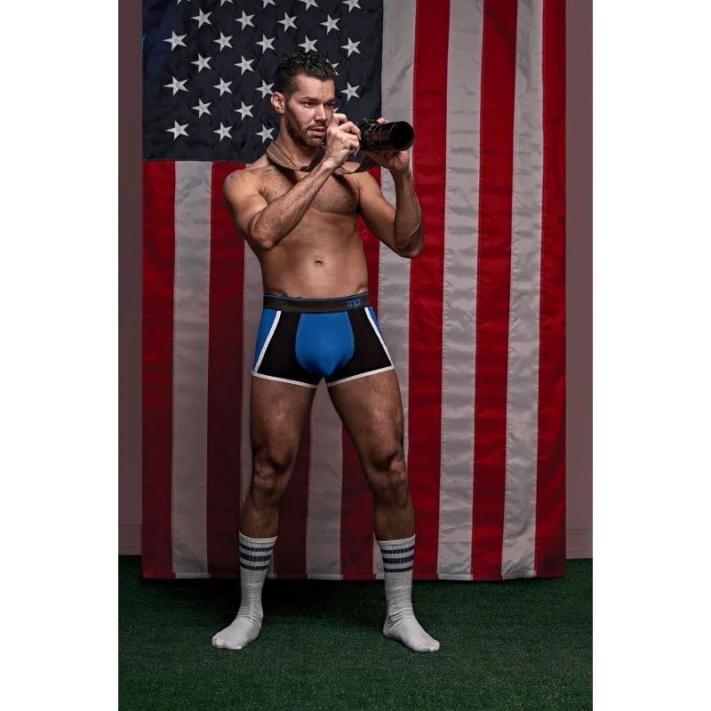 Retro Sport Panel Short -X- Large - Blue/ Black