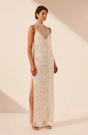 Shona Joy Asteri High Neck Maxi Dress