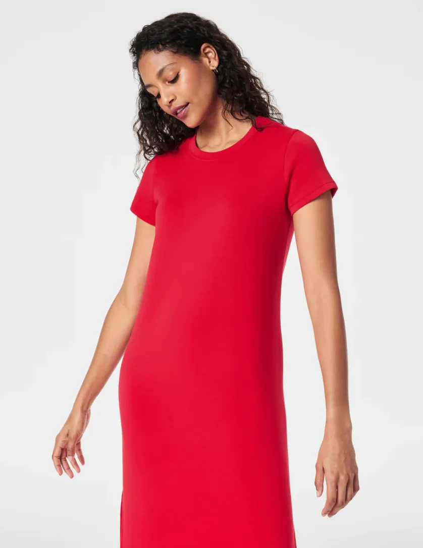 Spanx Airessential Maxi Dress Red