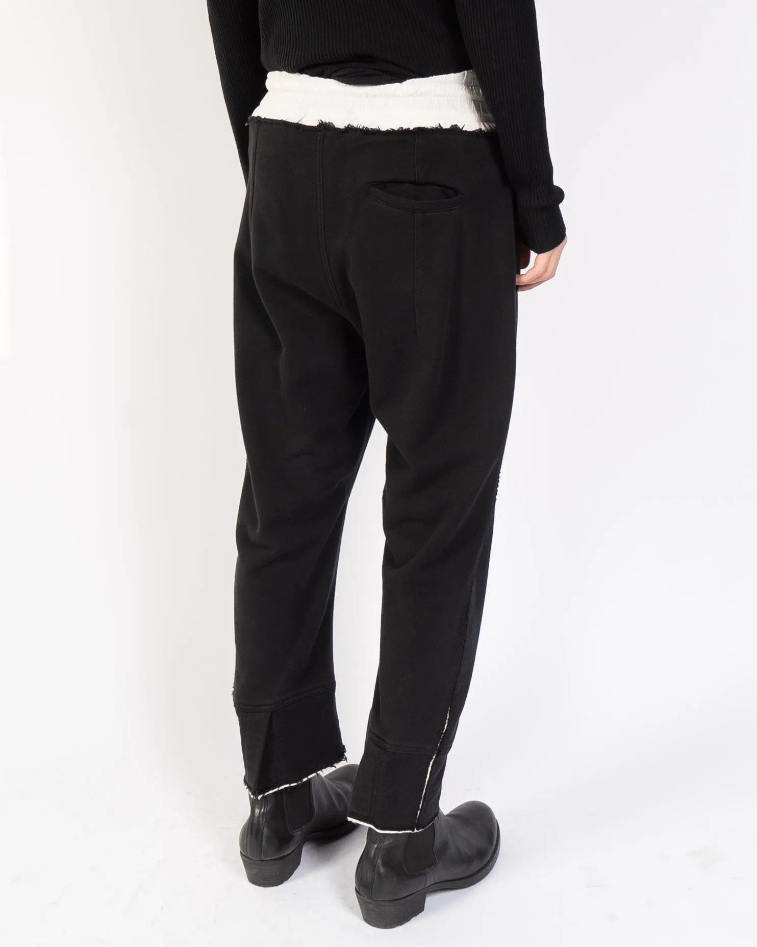 SS18 Black & White Distressed Sweatpants
