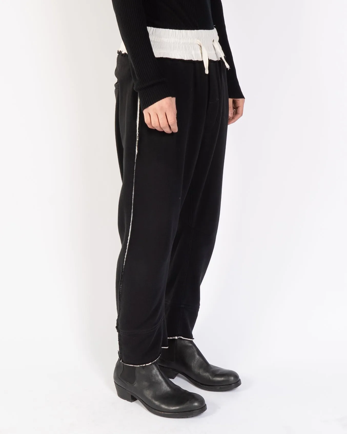 SS18 Black & White Distressed Sweatpants