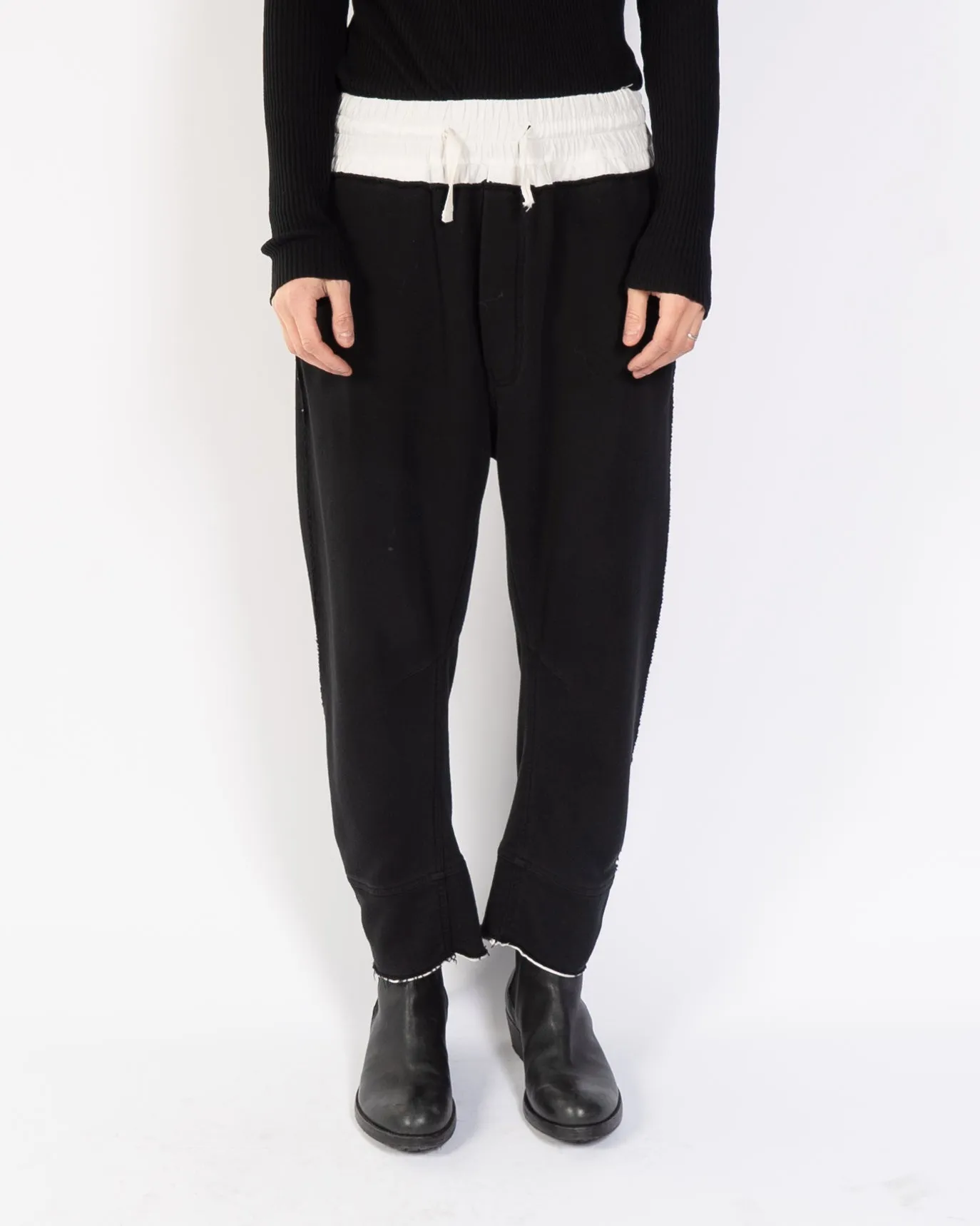 SS18 Black & White Distressed Sweatpants