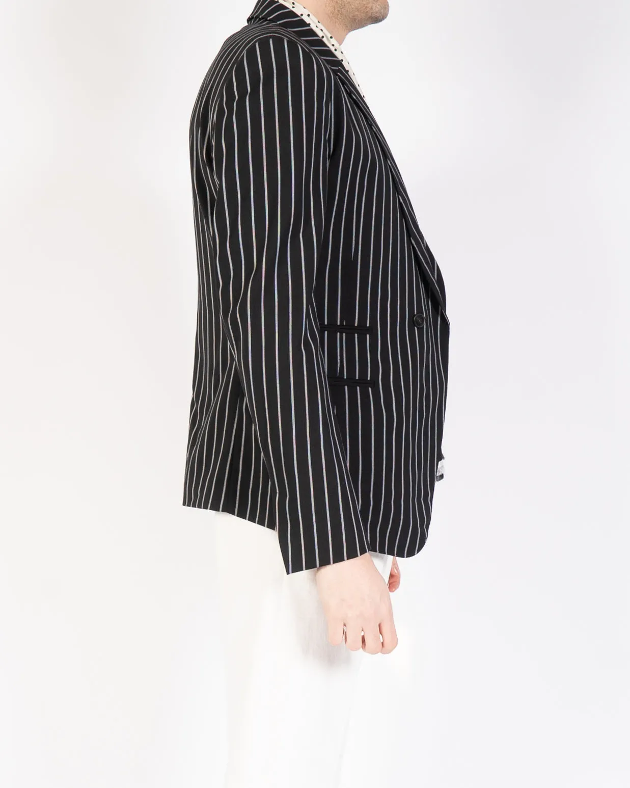 SS18 Black & White Pinstriped Blazer