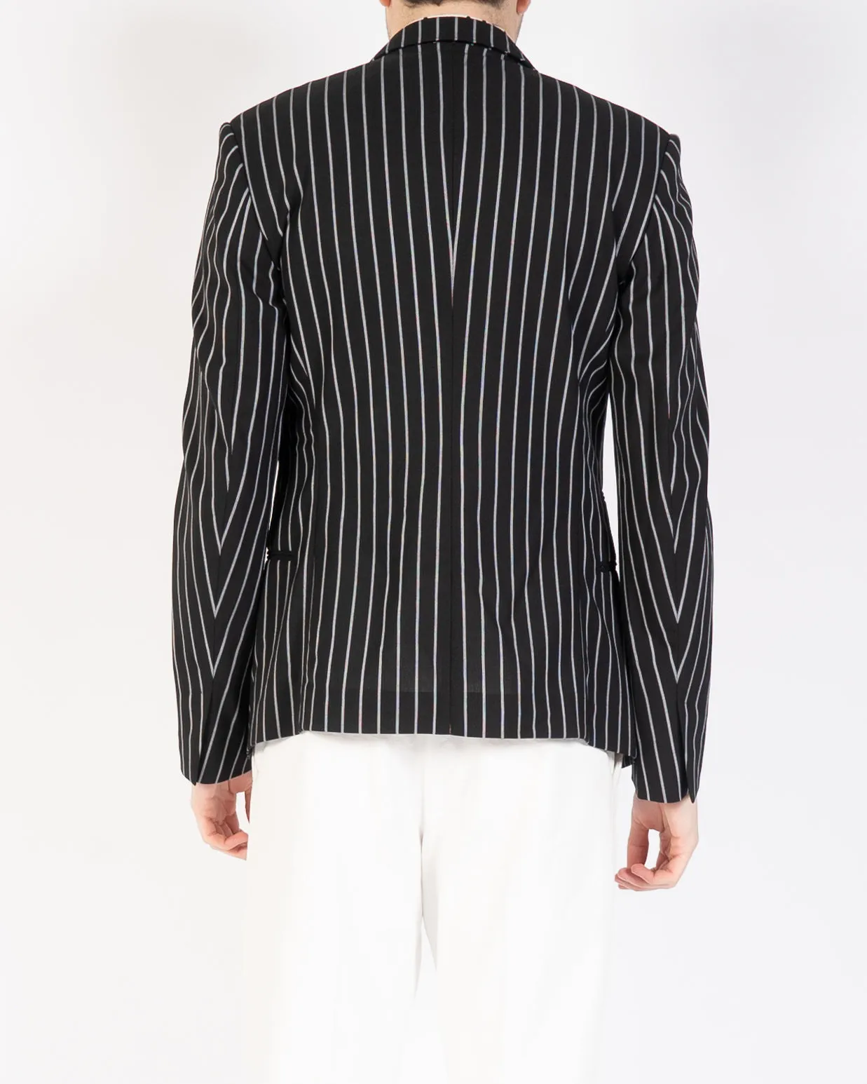 SS18 Black & White Pinstriped Blazer