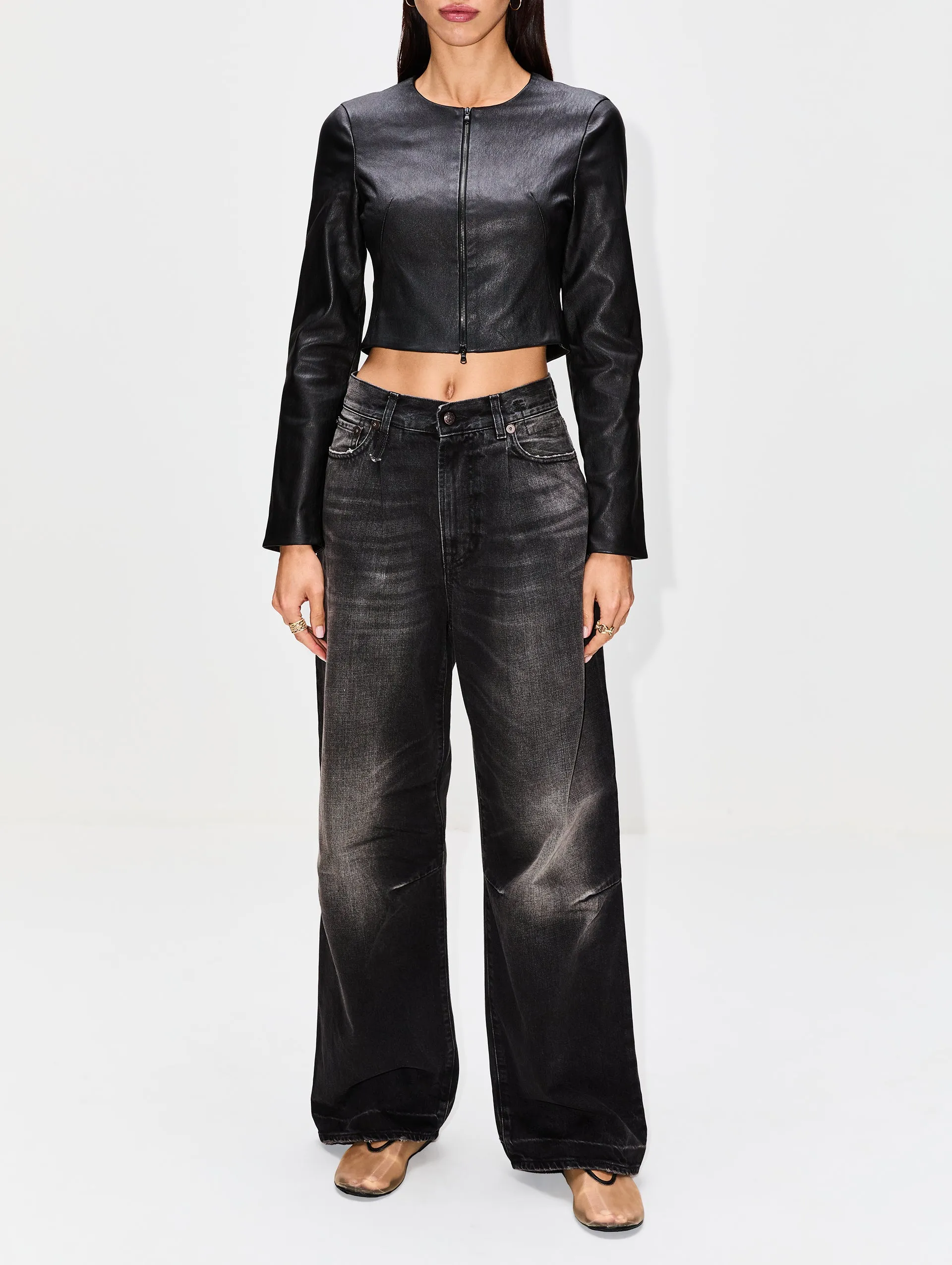 Stretch Leather Jacket
