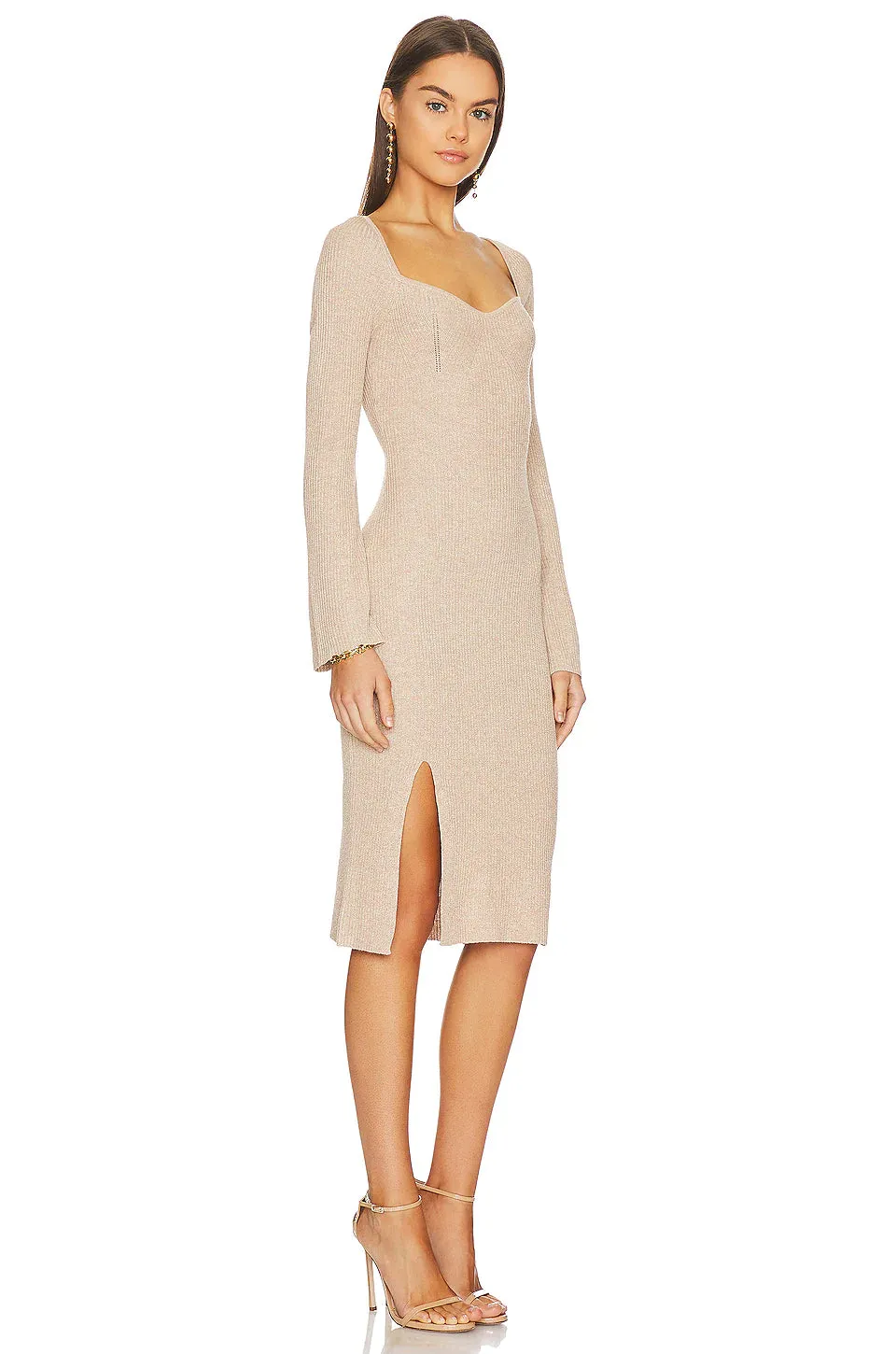 The Ginette Dress by Steve Madden - Metallic Beige
