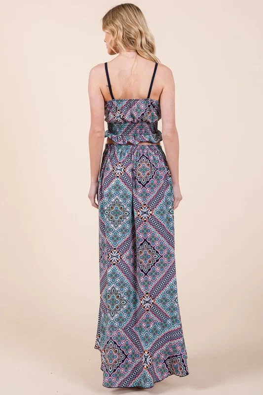 Tribal Print Cami & Skirt Set