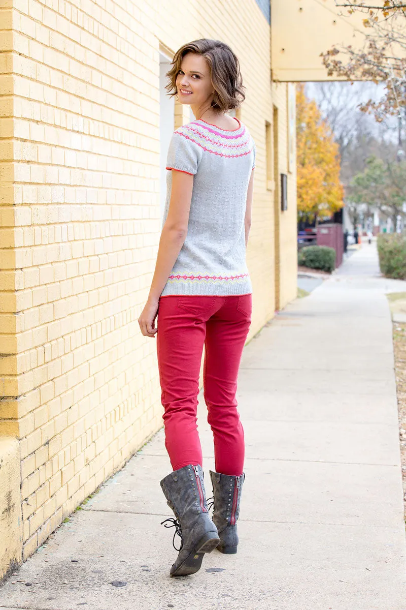 Universal Yarn Bamboo Pop - Adult Patterns - Colorwork Cardi - PDF Download