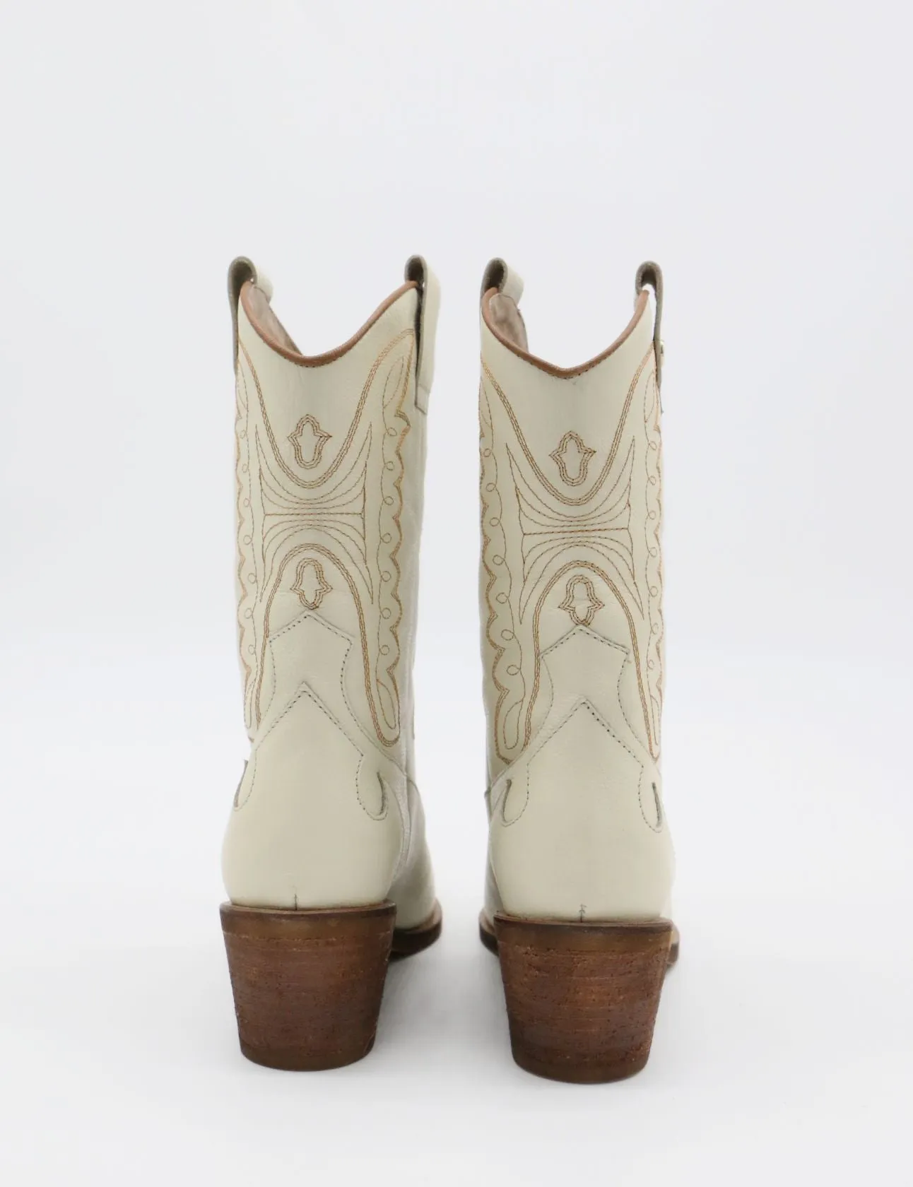 Unstoppable western cowboy boot off white leather womens shoes
