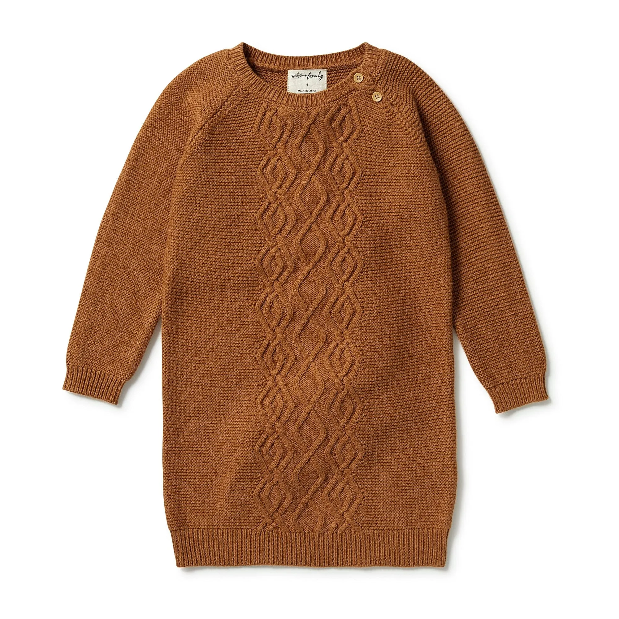 Wilson & Frenchy - Knitted Cable Dress Spice