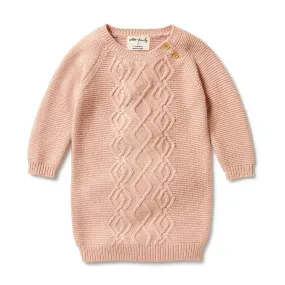 Wilson and Frenchy Knitted Cable Dress - Rose