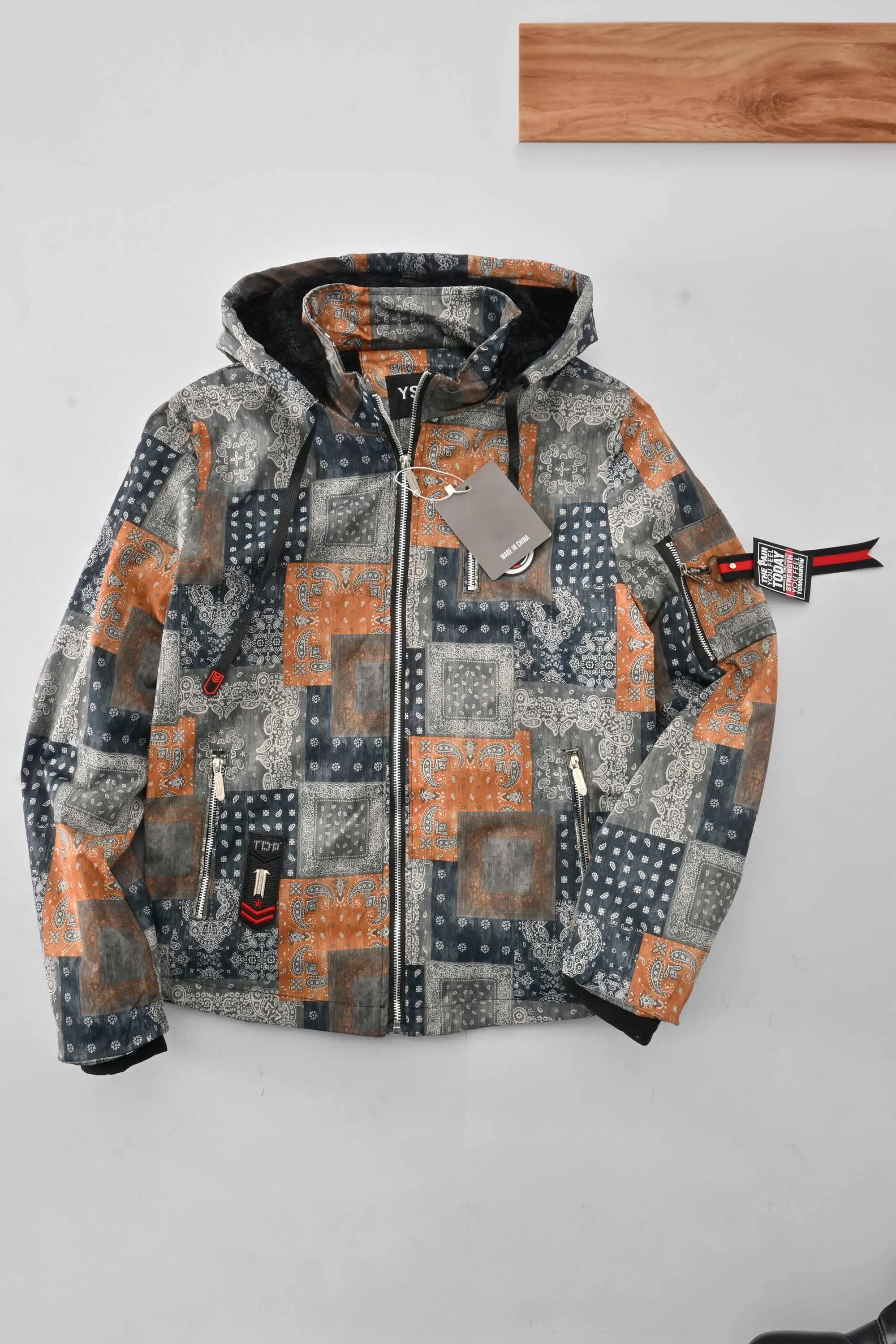 YSSK Homme Men's AH Long Sleeve Hooded Zipper Jacket