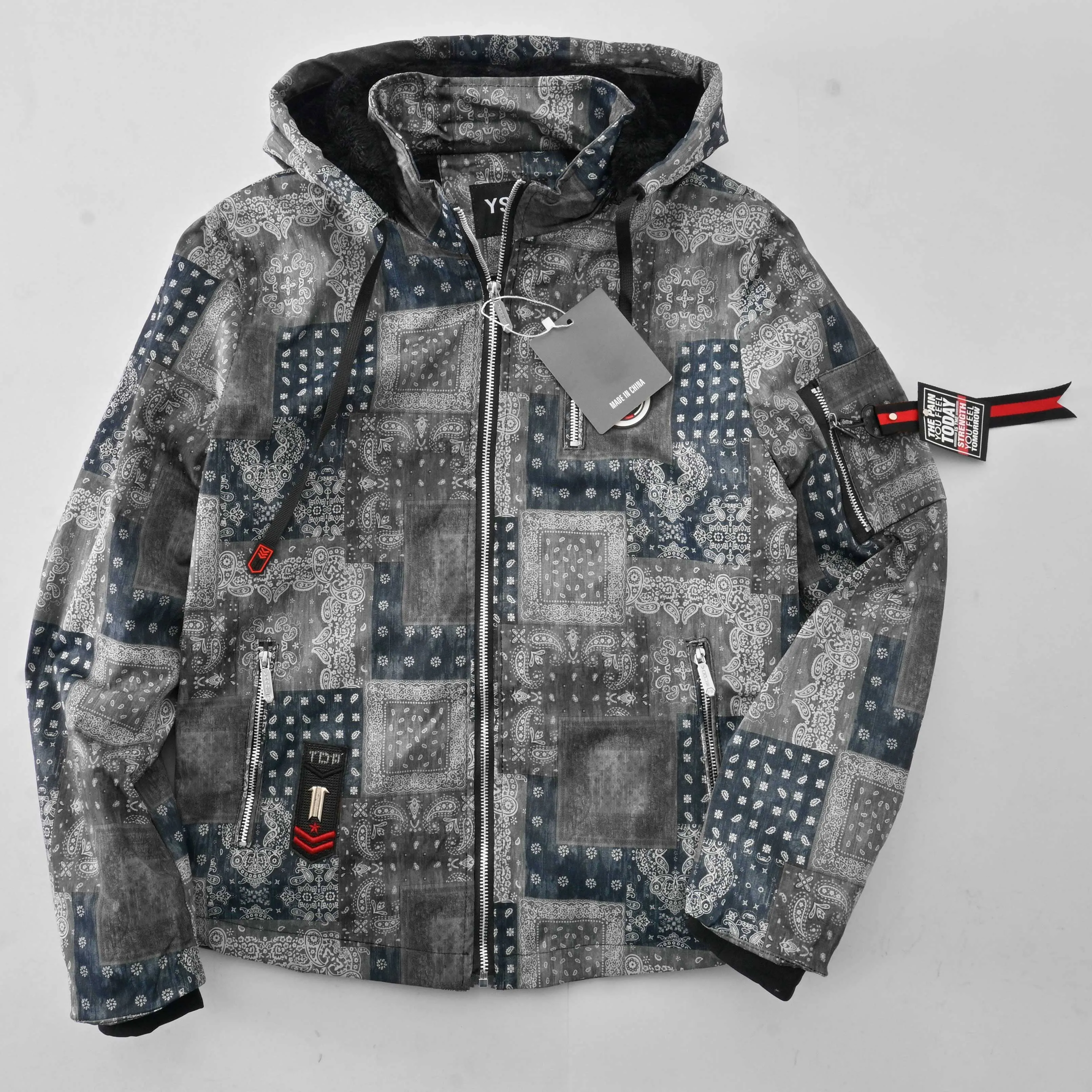 YSSK Homme Men's AH Long Sleeve Hooded Zipper Jacket